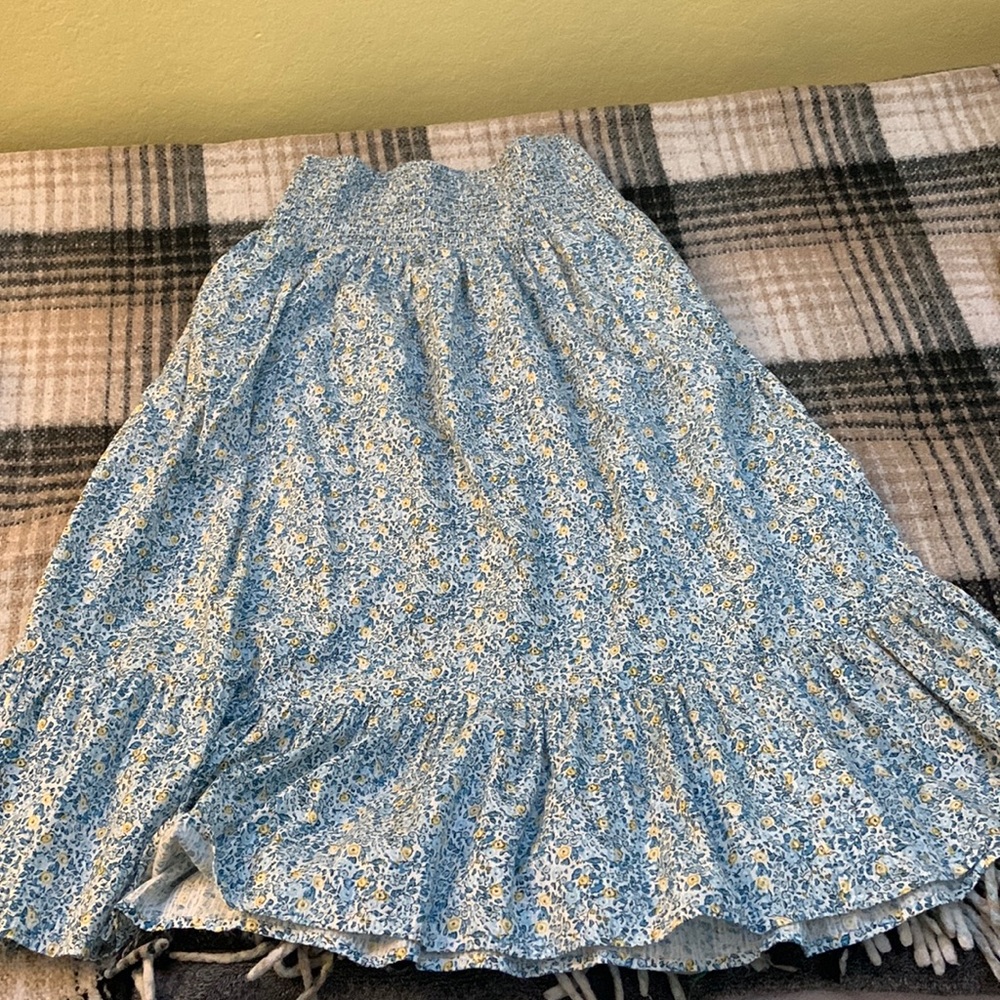 Blue Floral Skirt